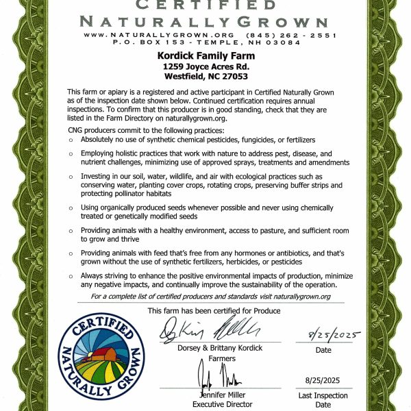 Certified Naturally Grown